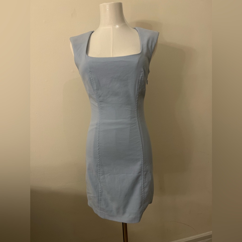 Padded shoulder dress
